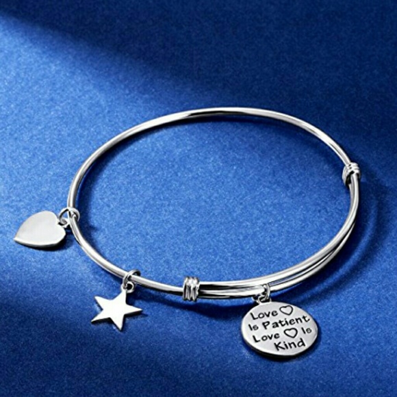 C4:  Sterling Silver  Love Is Patient & Kind Bracelet - Picture 5 of 5